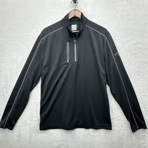 Callaway Men's Large Black 1/4‎ Zip Pullover Golf Jacket Longsleeve Opti Dry